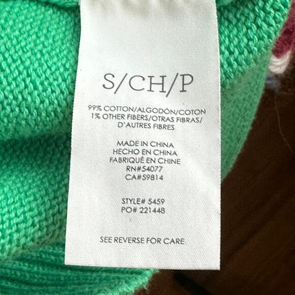 CAbi Wallis Kelly Green Cropped Cardigan Pearl Rhinestone Buttons Small - Picture 6 of 6